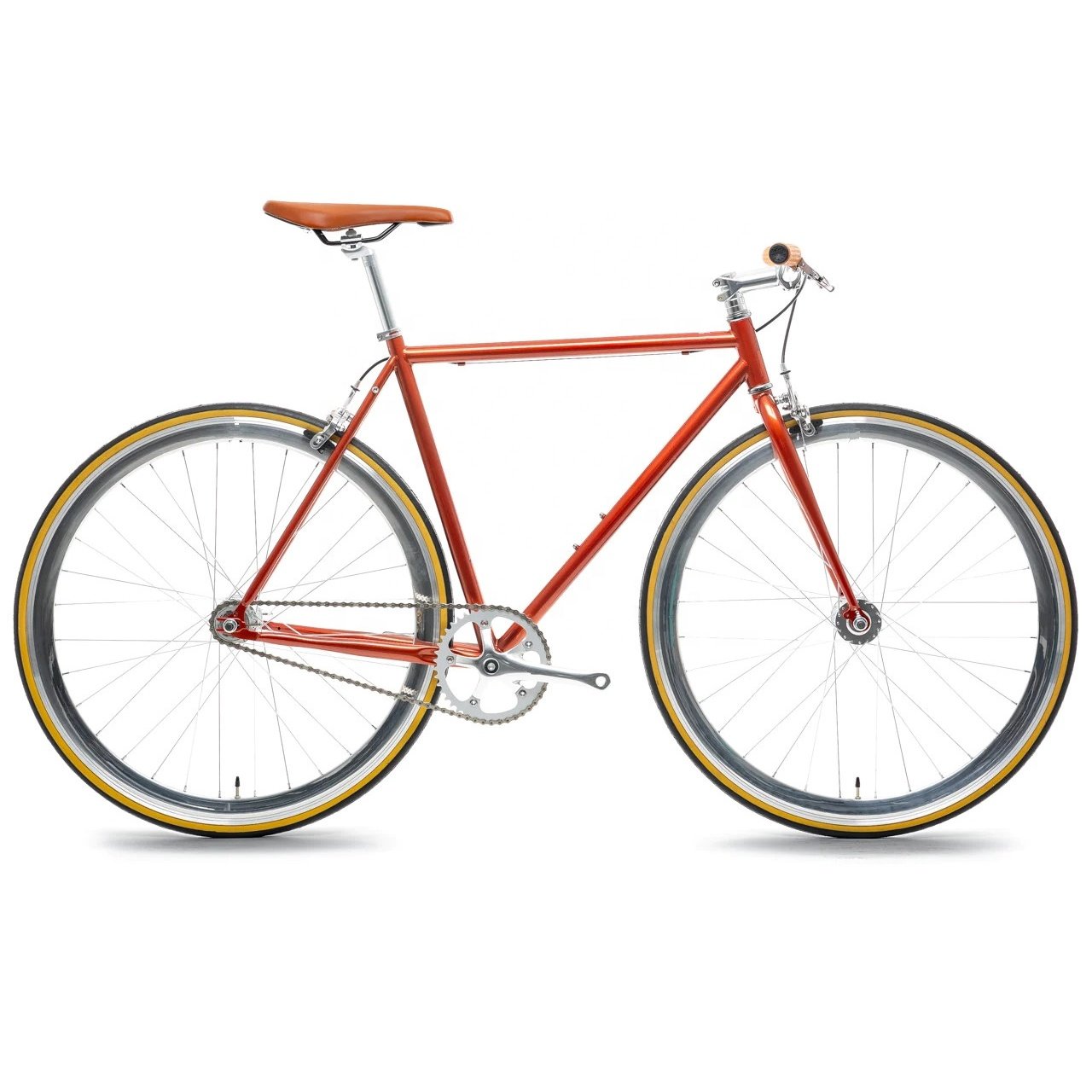 Colorful Fixed Gear Bike Men Bullhorn Handlebar Fixie Gear Bicycle Steel Frame Single Speed Road Handlebar Fixie Bike Fixed Gear