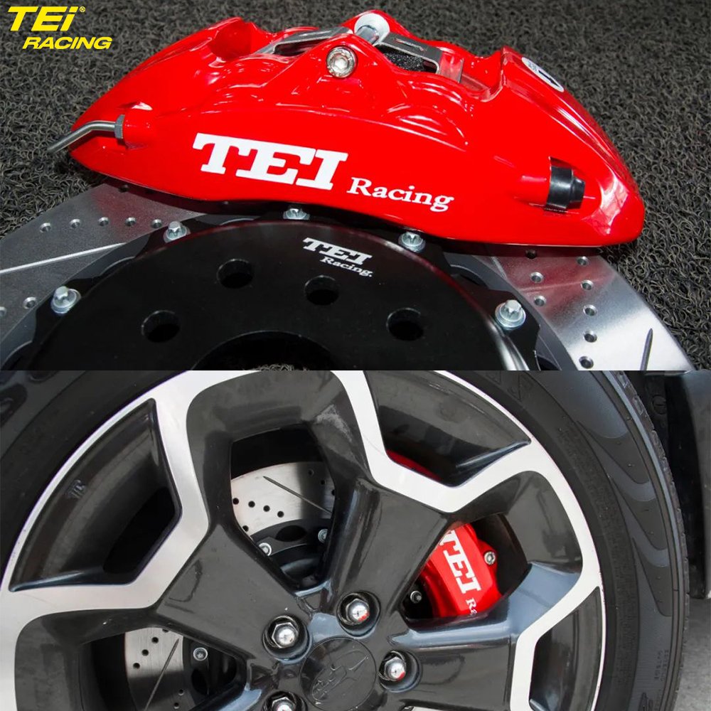 TEI Racing P40NS Front Big Brake Kit 4 Piston Caliper with 330*28mm Rotor Auto BBK Brake System for Subaru XV 17 Inch Car Rim