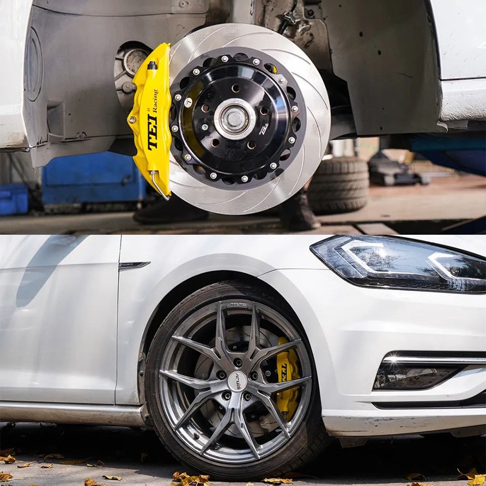 Front Big Brake Kit P40NS 4 Piston Caliper With 330*28 mm Rotor BBK Auto Brake System for Volkswagen Golf 7 17 Inch Car Rim