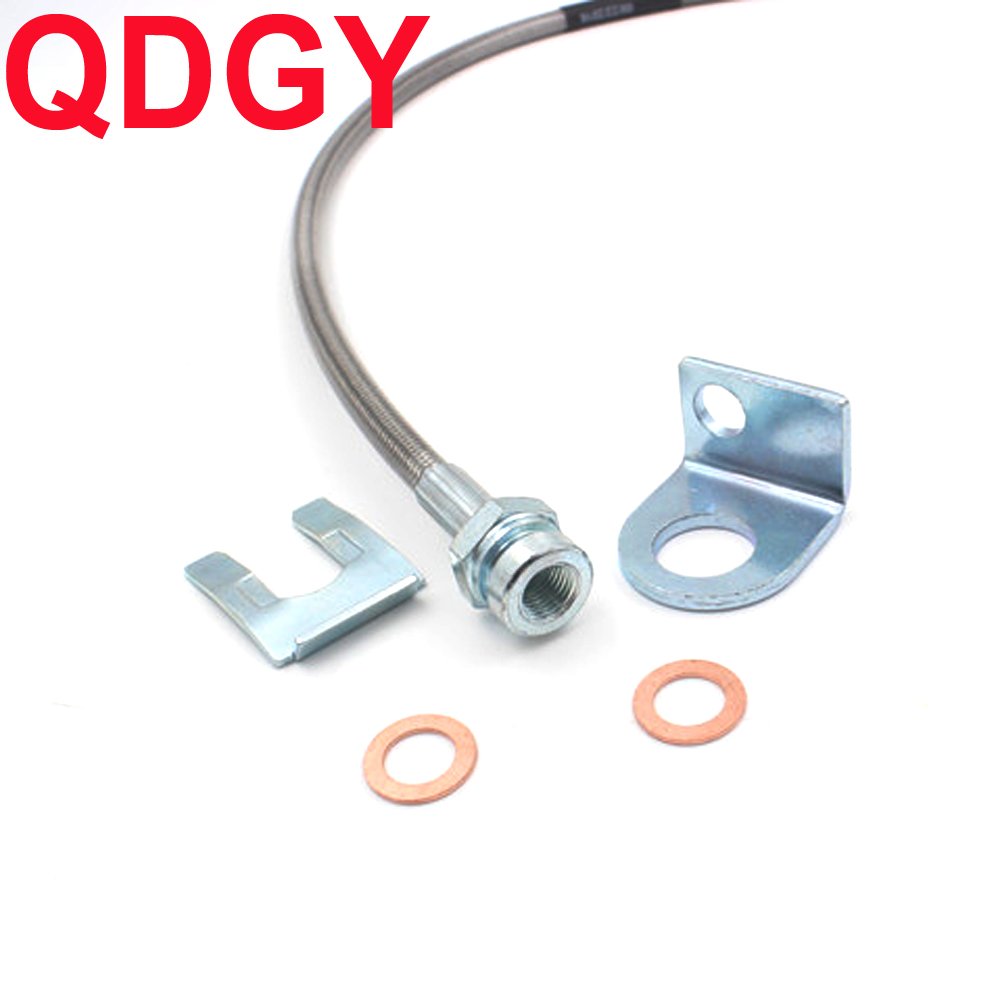 Jeep Land Rover Compatible Auto Racing Brake System Parts-Stainless Steel Braided PTFE Hydraulic Brake Line Hose Assembly Front