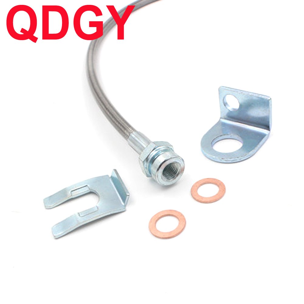 Jeep Land Rover Compatible Auto Racing Brake System Parts-Stainless Steel Braided PTFE Hydraulic Brake Line Hose Assembly Front