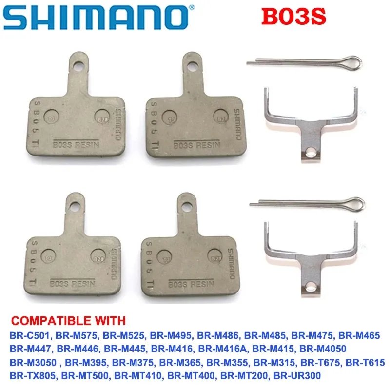 Hot Sale SHIMANO Original Parts B01S B03S B05S BRAKE PAD MT200/M315/M355/M395/M446/M575/M525/M486 MTB SHIMANO Bike Brake Pads