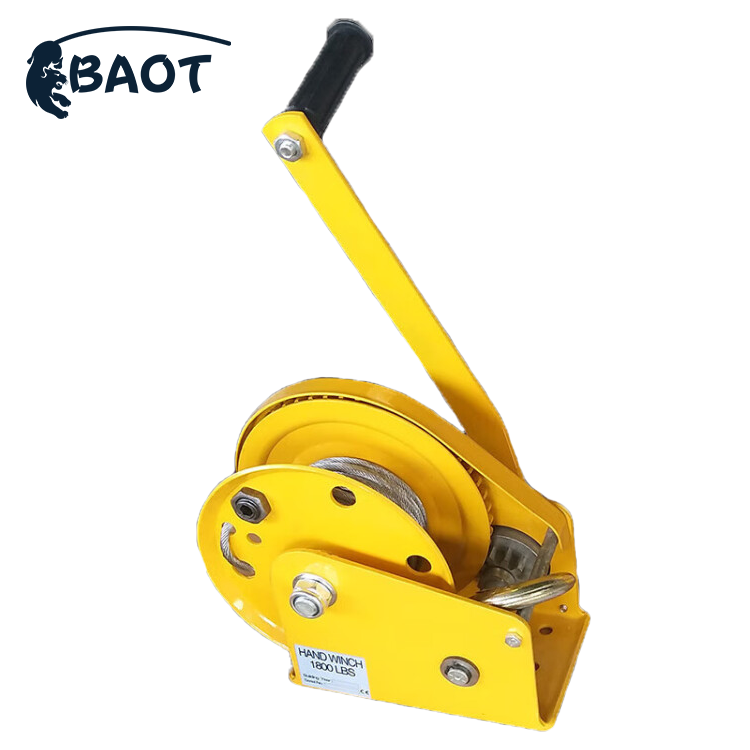 Manual Winch Two Way Manual Crank 1800LB Manual Winch Small for Home with Winch Manual Brake With Sharper and Detail Image