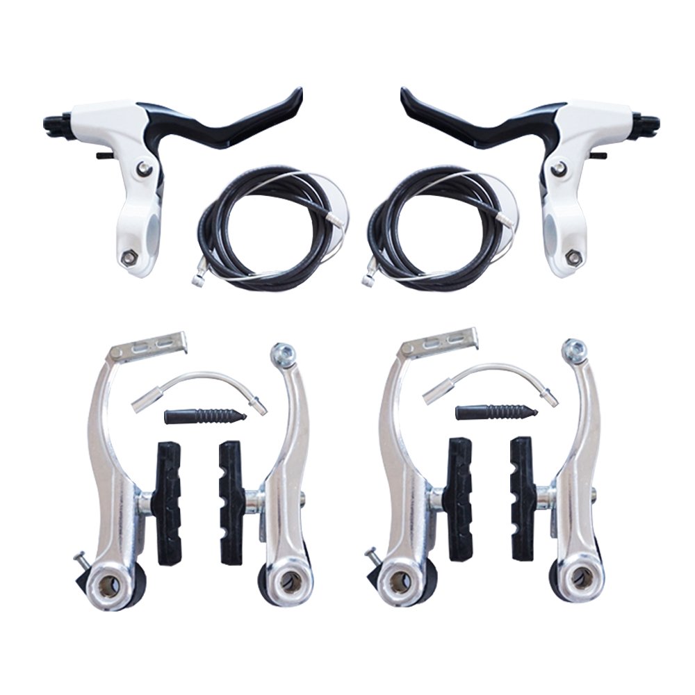 Alloy v Brake Set for Kids' BMX & Mountain Bike Includes Disc Brake System and Caliper Brake Components Made of Aluminum Alloy