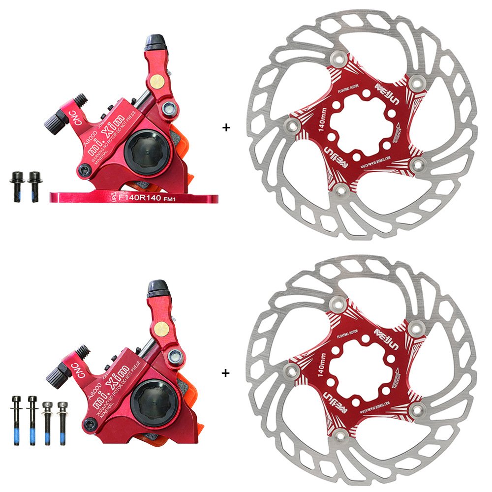 MIXIM Hydraulic Disc Brake Road Bike Brake Caliper Front and Rear 140mm 160mm Rotor MTB Bike Modification 2 Piston Line Pulling
