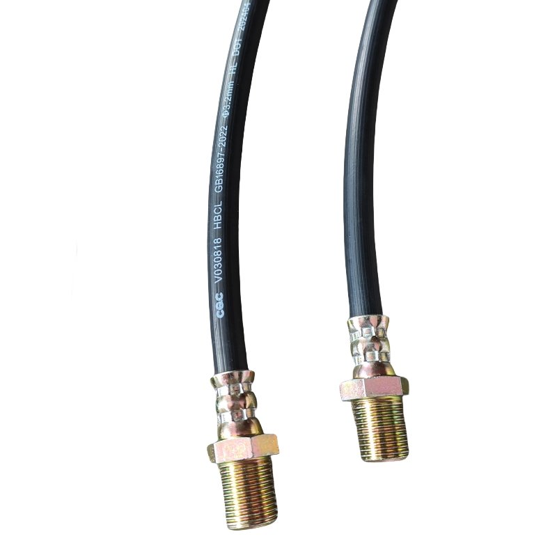 Auto Flexible Brake Tube Sae J1401 Certified Rubber Hydraulic Brake Hose With 3/16" Fitting