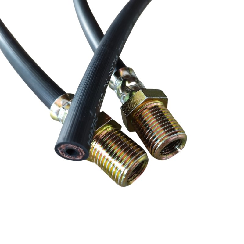 Auto Flexible Brake Tube Sae J1401 Certified Rubber Hydraulic Brake Hose With 3/16" Fitting