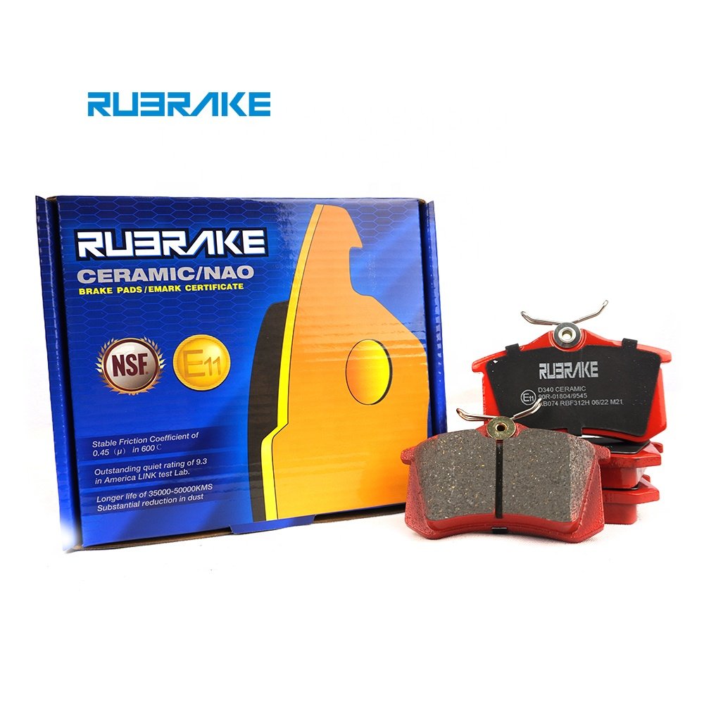 RUBRAKE Car Spare Parts Auto Disc Brake Pads Front Semi-metallic Brake Pads With Emark
