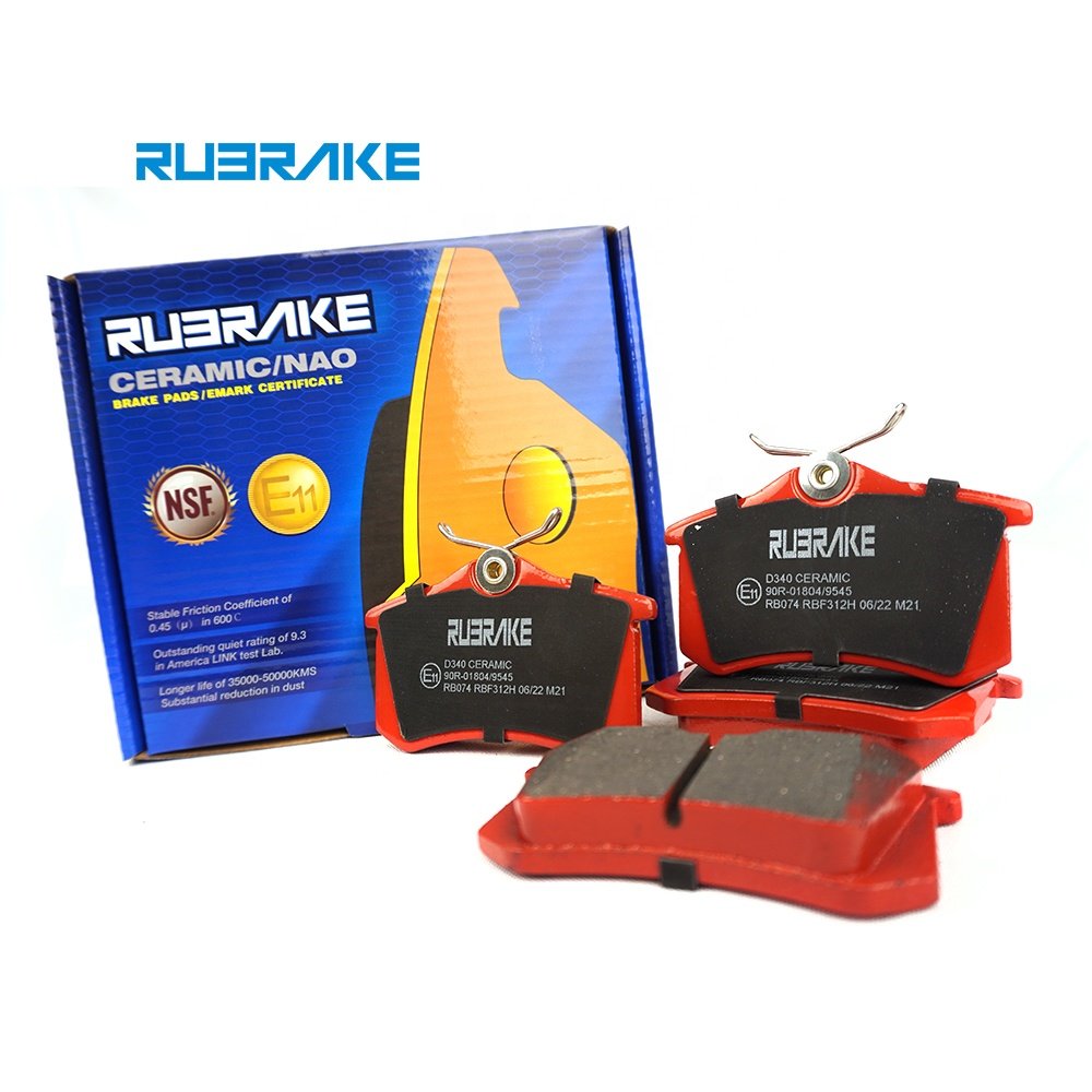 RUBRAKE Car Spare Parts Auto Disc Brake Pads Front Semi-metallic Brake Pads With Emark
