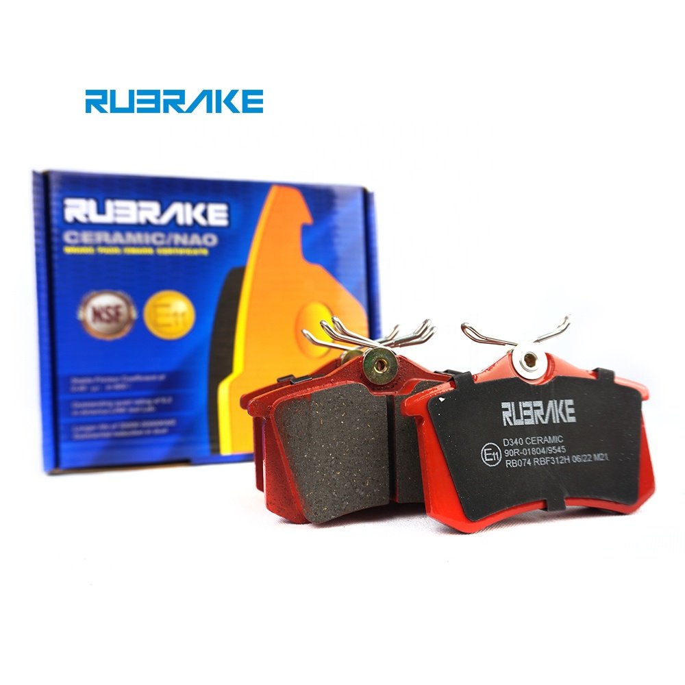 RUBRAKE Car Spare Parts Auto Disc Brake Pads Front Semi-metallic Brake Pads With Emark