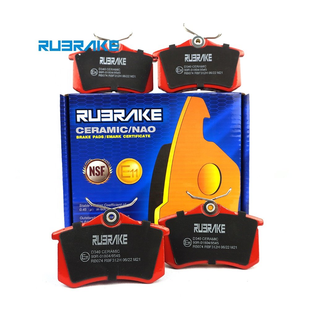 RUBRAKE Car Spare Parts Auto Disc Brake Pads Front Semi-metallic Brake Pads With Emark