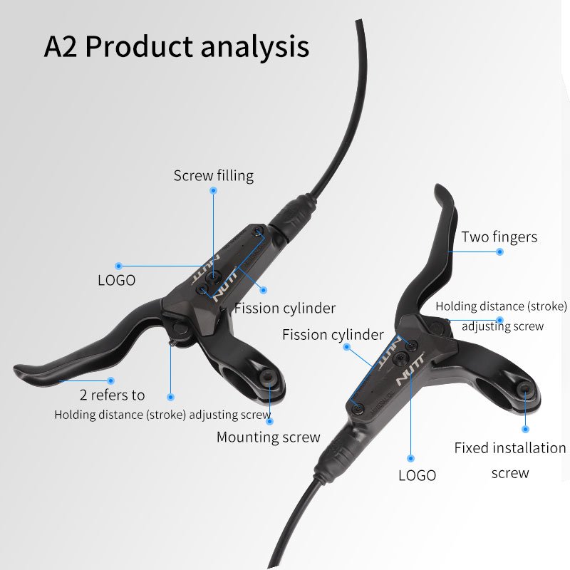 NUTT Integrated Oil Cylinder Design Hydraulic Disc Brakes MTB for Bikes