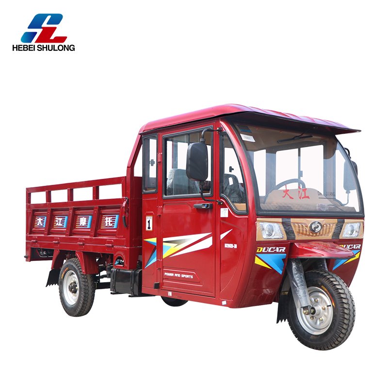 200cc Engine Open Cab Motorized Motorcycle Semi-Closed Gasoline for Cargo Use
