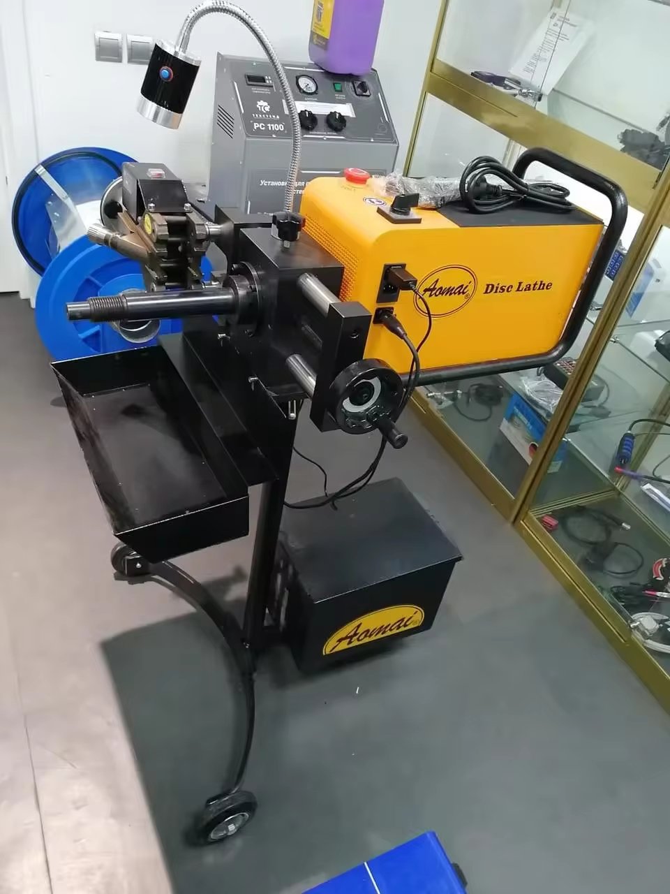 AOMAI AM-983 DISC BRAKE LATHE Dual Functions ON-BOARD & OFF-BOARD Factory Price Disc Cutting Lathe