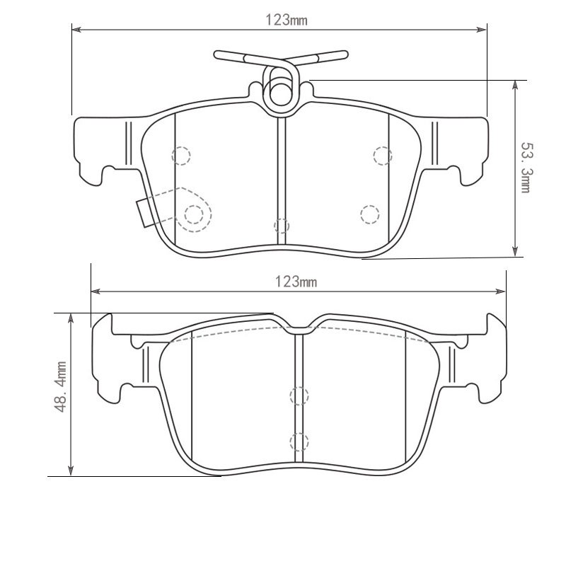 D1665-8893 New 2015- Semi-Metal-Ceramic Rear Disc Brake Pads for FORD Edge CDQ