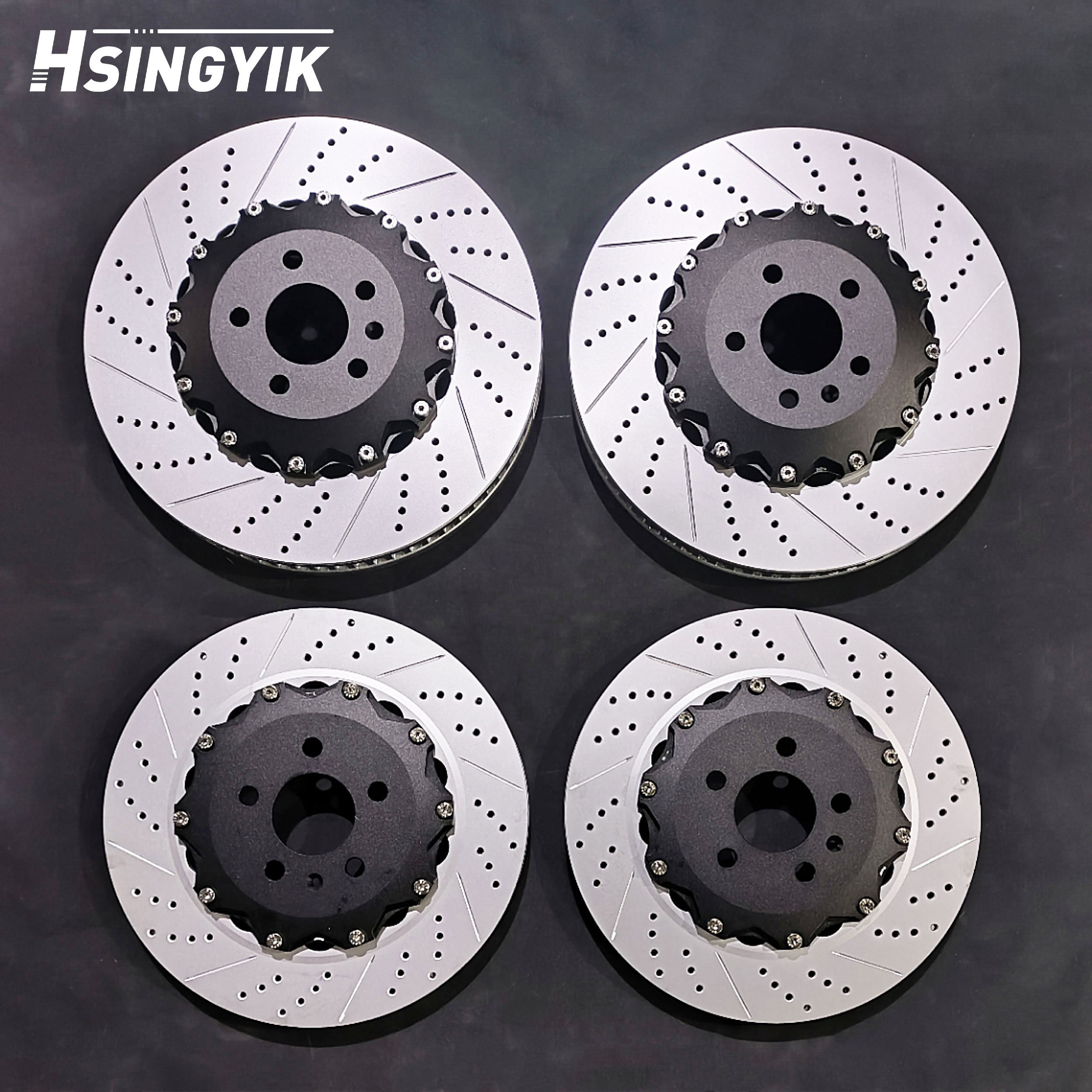 Hsingyik 380X32MM Two-Piece Stock Diameter Front Brake Disc Rotor for Tesla Model S Plaid