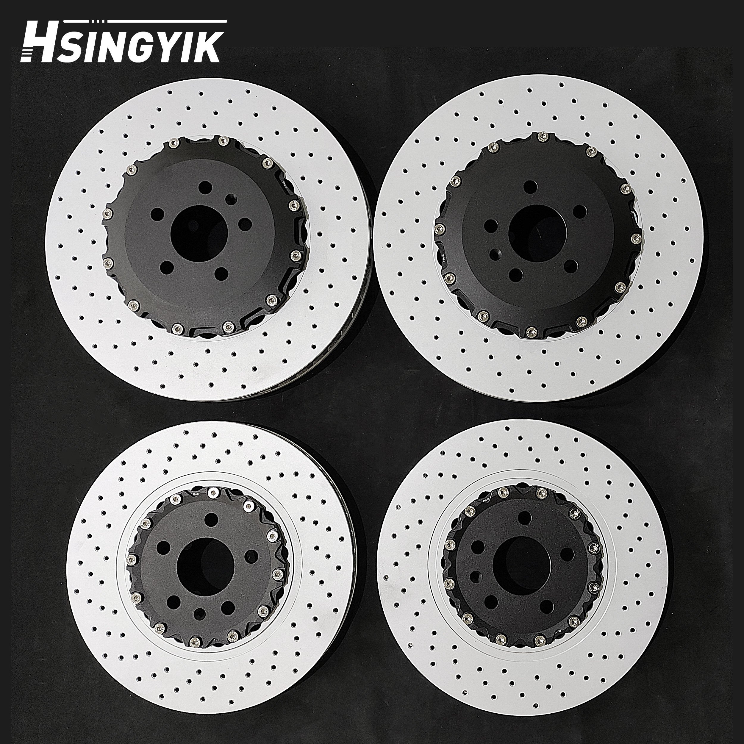 Hsingyik 380X32MM Two-Piece Stock Diameter Front Brake Disc Rotor for Tesla Model S Plaid