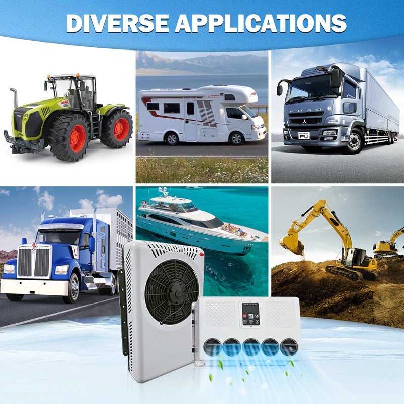 Auto Air Conditioning 12V 24V Electric Truck Air Conditioner for Car