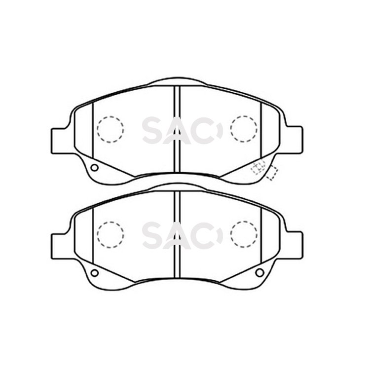 A-708WK D2233 04465-05130 SP1576 GDB3336 No Noise Semi-metallic Brake Pads for Toyota Avensis Caldina Corolla Verso