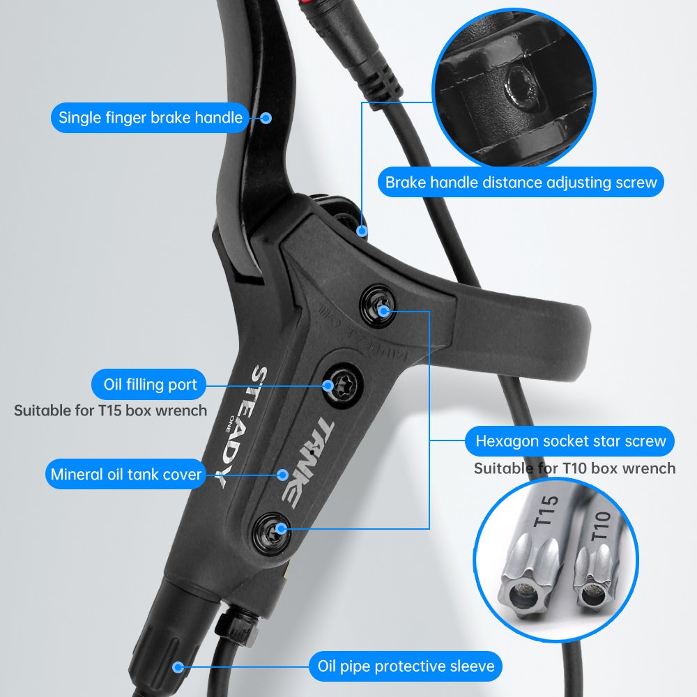 E-Bike Hydraulic Disc Brake Power Off for Driving Oil Disc Brake MTB Bicycle Brake Caliper Parts Electric Folding Bicycle