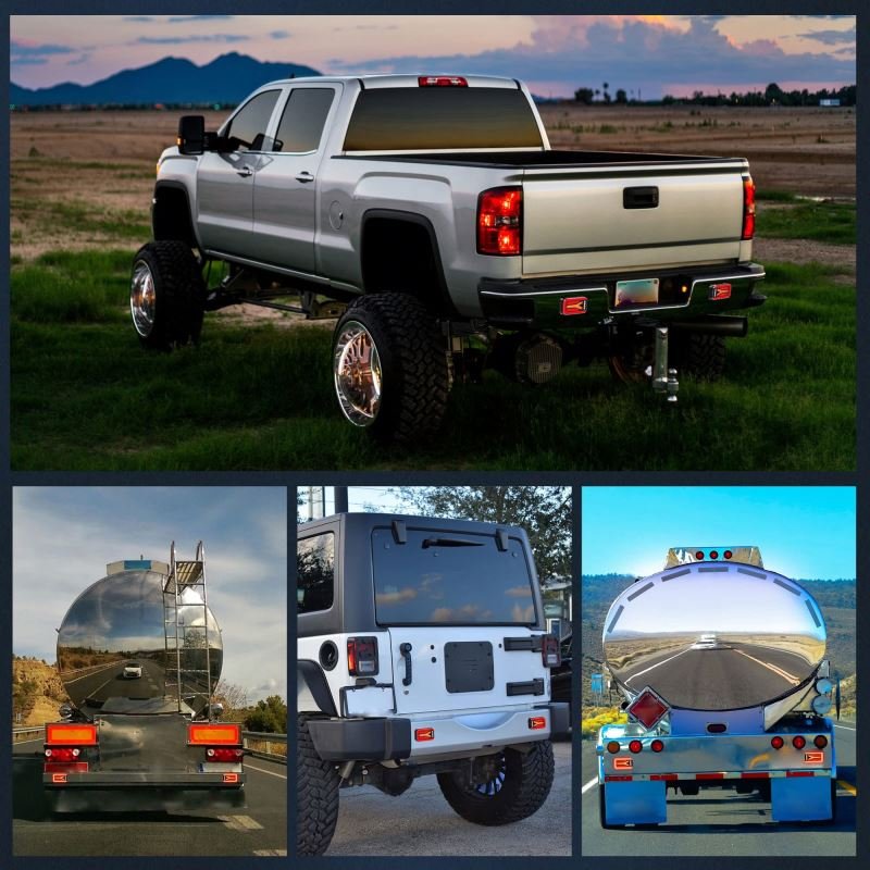 Magnetic Led Wireless Trailer Rear Lights Kit Rechargeable Brake Turn Indicator License Plate Lights Parking for Towing Caravans