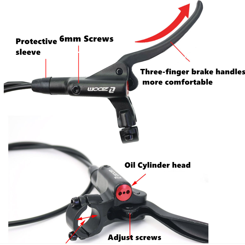 High Quality 4 Pistons ZOOM HB876 Bicycle Disc Brake Front Rear Set Hydraulic Brakes for MTB Mountain Bike