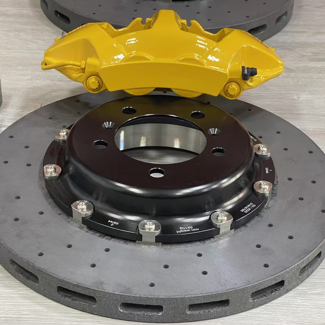 Carbon Ceramic Brake 10 Pot Spare Parts Racing Brake 4 Piston Brake Kit,Carbon Ceramic Disc Rotor 420mm+390mm,for 911 718 Series