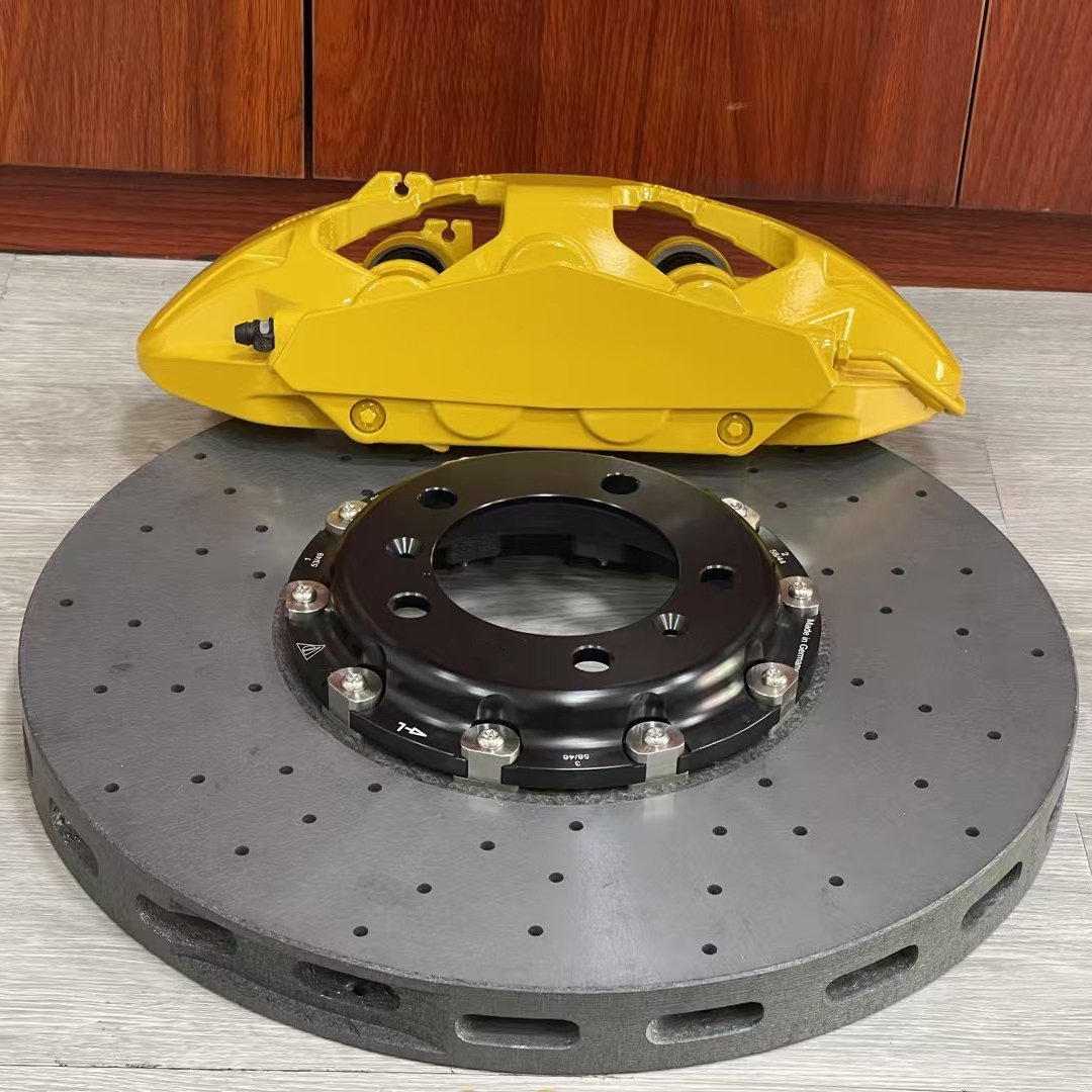 Carbon Ceramic Brake 10 Pot Spare Parts Racing Brake 4 Piston Brake Kit,Carbon Ceramic Disc Rotor 420mm+390mm,for 911 718 Series