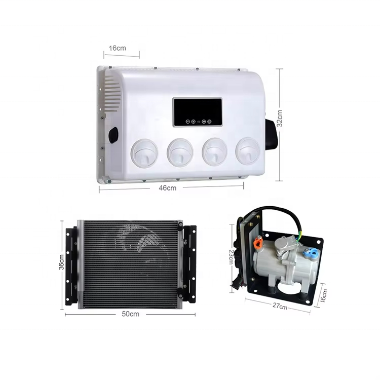 Split 24V Parking Cooler AC.161.080 12V Truck Air Conditioner Rooftop AC Unit Car Cooling System for Truck Trailer RV Vans