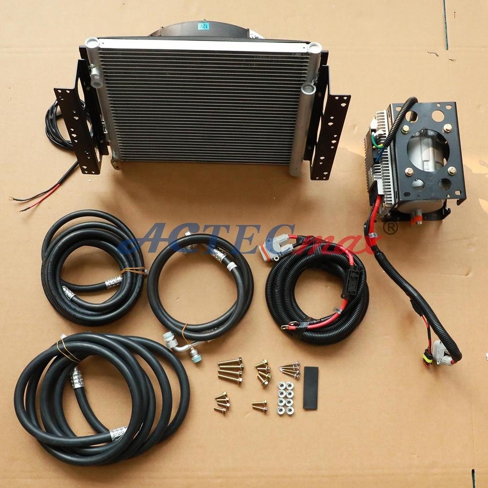 Split 24V Parking Cooler AC.161.080 12V Truck Air Conditioner Rooftop AC Unit Car Cooling System for Truck Trailer RV Vans