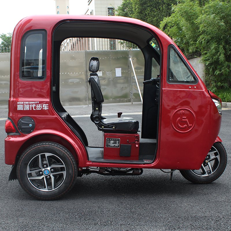 3 Wheels Tricycle Petrol Engine Disabled Tricycle Passenger Gasoline Tricycle with Cabin