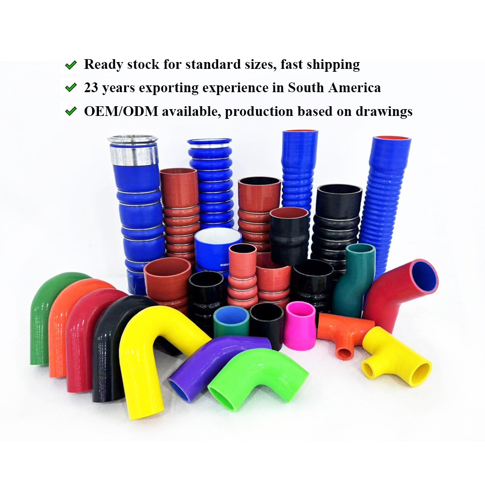 South America Hot Sale Wholesale Car Universal Brake Silicone Braided Hose Heat Resistant Silicone Radiator Rubber Hose