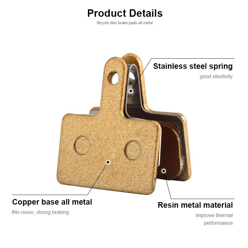 Riderace MTB Bike Hydraulic Disc Brake Pads Semi-Metallic for SHIMANO AVID HAYES Magura Organic Resin Bicycle Disc Brake Pads
