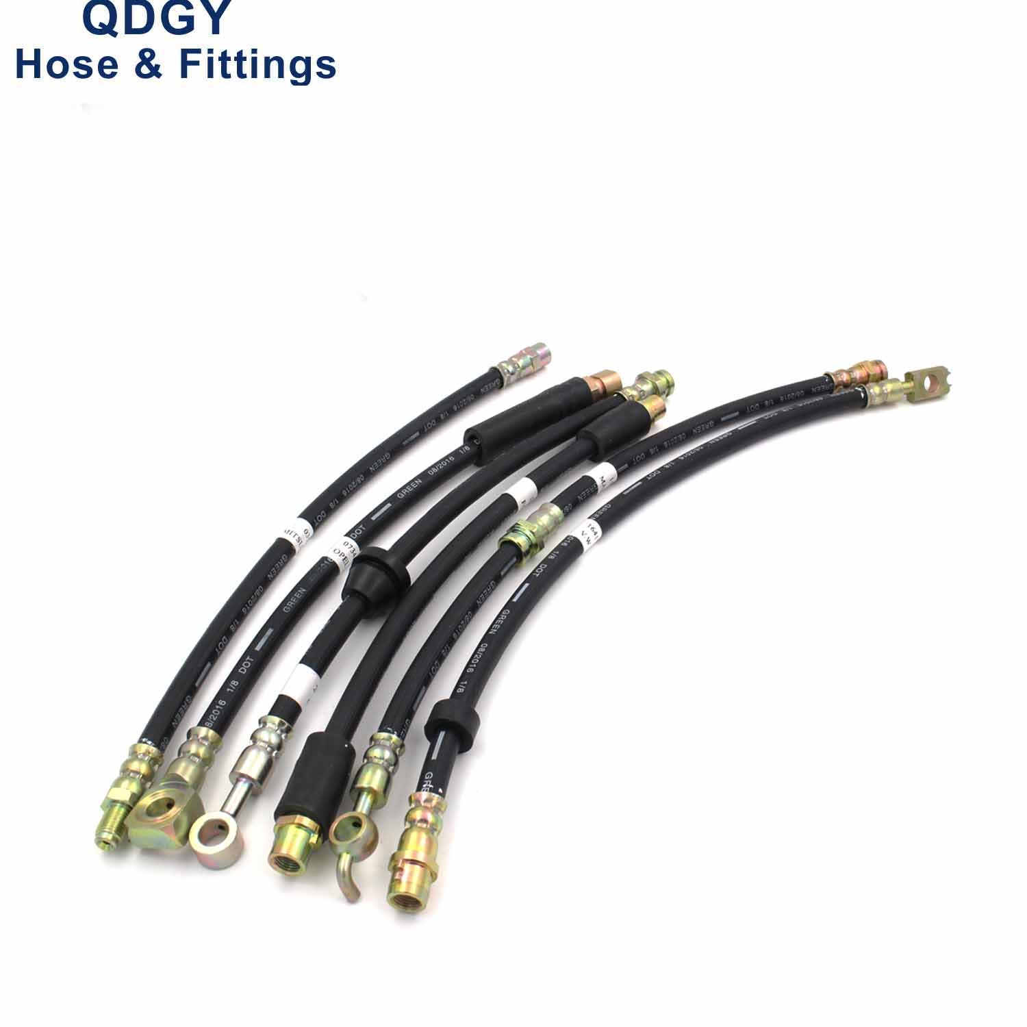 Dot SAE J1401 GB16897 FMVSS106 Standard Brake System Car Flexible Rubber Brake PIpe Hose