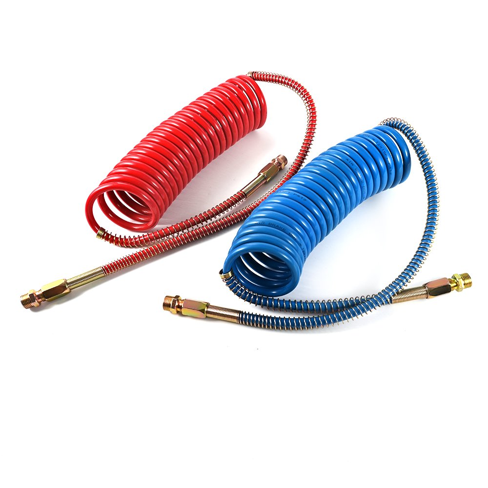 Explosion-Proof Frost-Resistant PP PA Nylon Spiral Coil Air Brake Hose Flexible Air Connections for Trucks Trailers Tractors