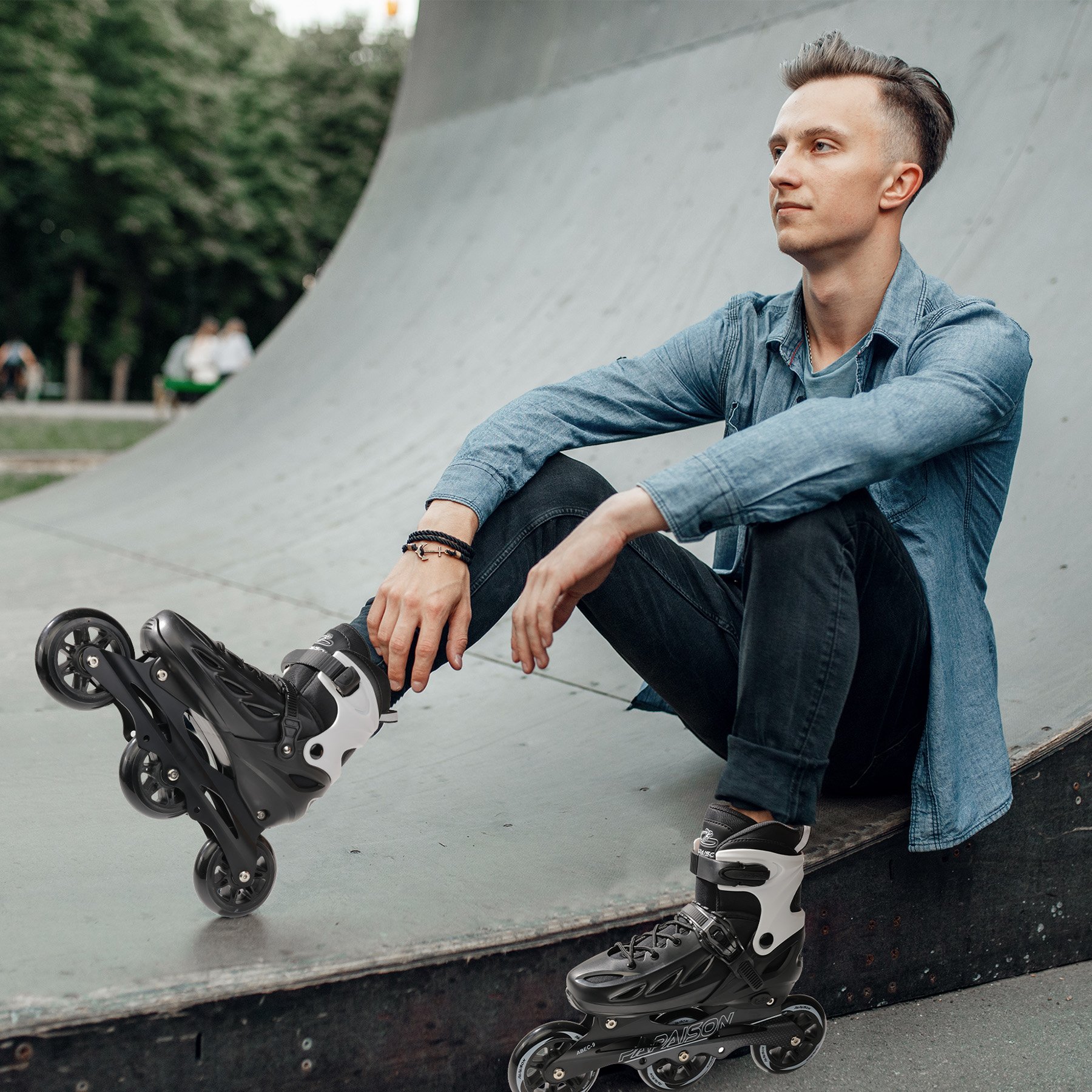 Aggressive Hard Boot Freestyle Slalom Inline Roller Skate for Adult and Kids