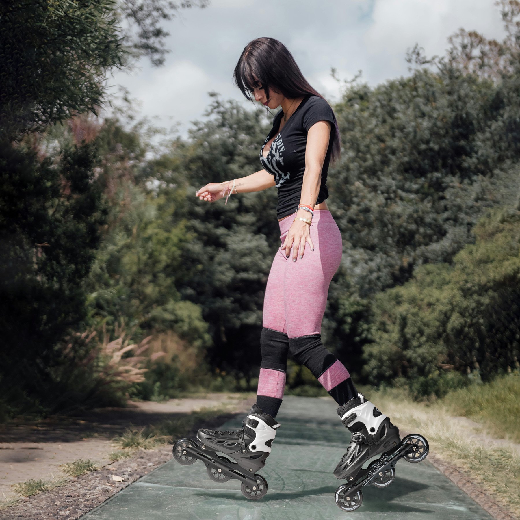 Aggressive Hard Boot Freestyle Slalom Inline Roller Skate for Adult and Kids
