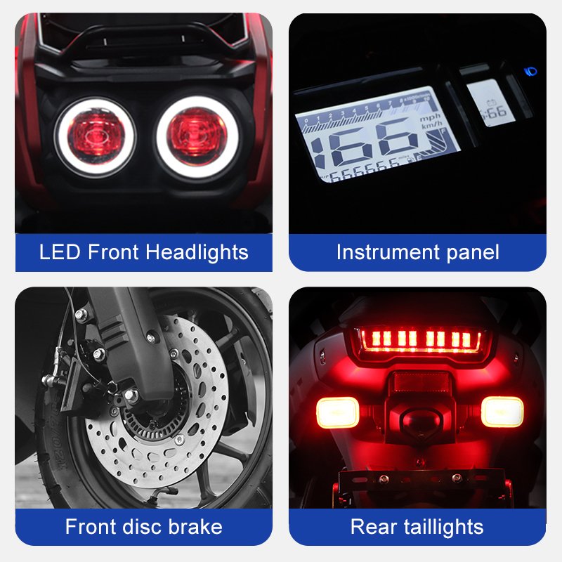 2024 Hot Selling 150CC Gas Scooters with Comfortable Air Cooled Tank Automatic Transmission