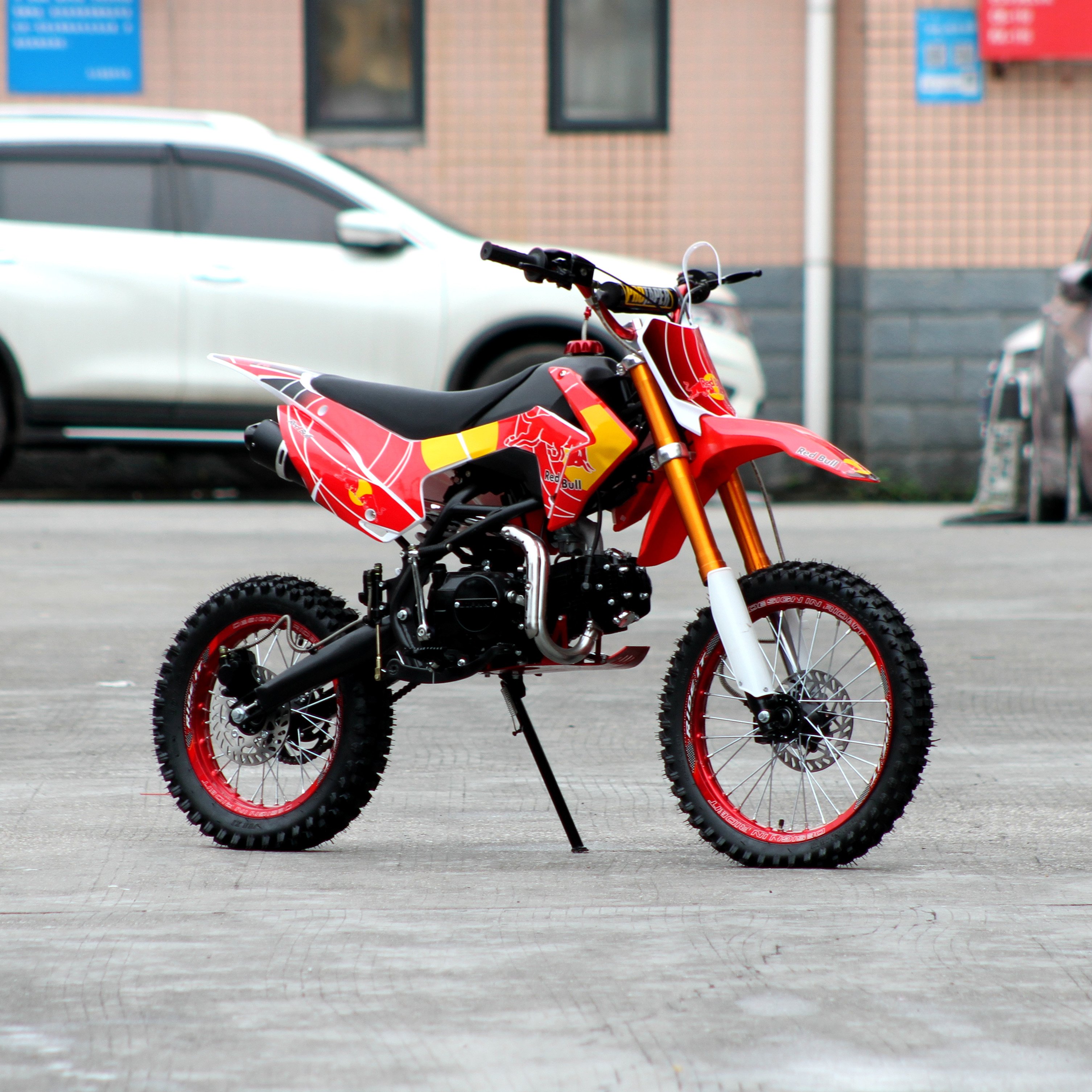Wholesale 110cc 125cc Pit Bike 2 Wheels Kick Start 4-stroke Engine Enduro Dirt Bike Motorcycle for Adult