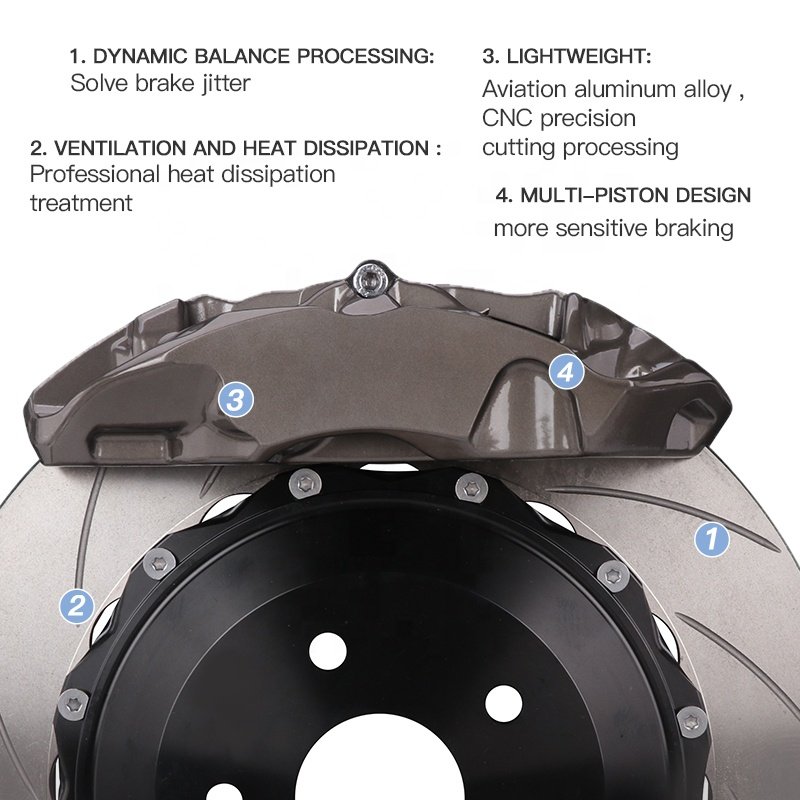 Best Brand Racing Hand / E-brake Caliper 9440 4pot Brake Caliper Rear Kit for BMW AUDI Porsche