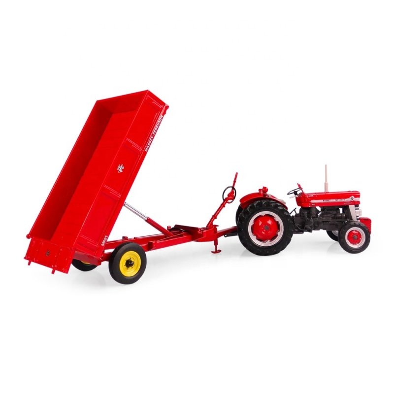 Light and Heavy Duty 7cx-5e Farm Dump Trailer for Tractor With Hydraulic Tipping System to Drop Side and Rear Tipping
