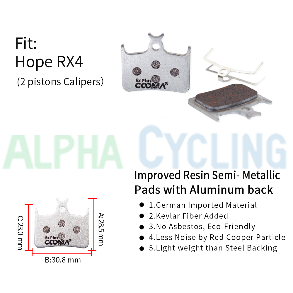 Ex Plus Bicycle Disc Brake Pads for Hope RX4 Road Caliper