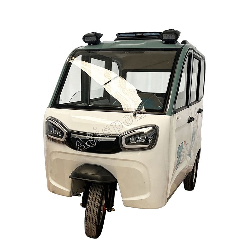 Atispon 3 Wheel Taxi Motorcycle Enclosed Electric Tricycle 3/4 Person Enclosed Scooter