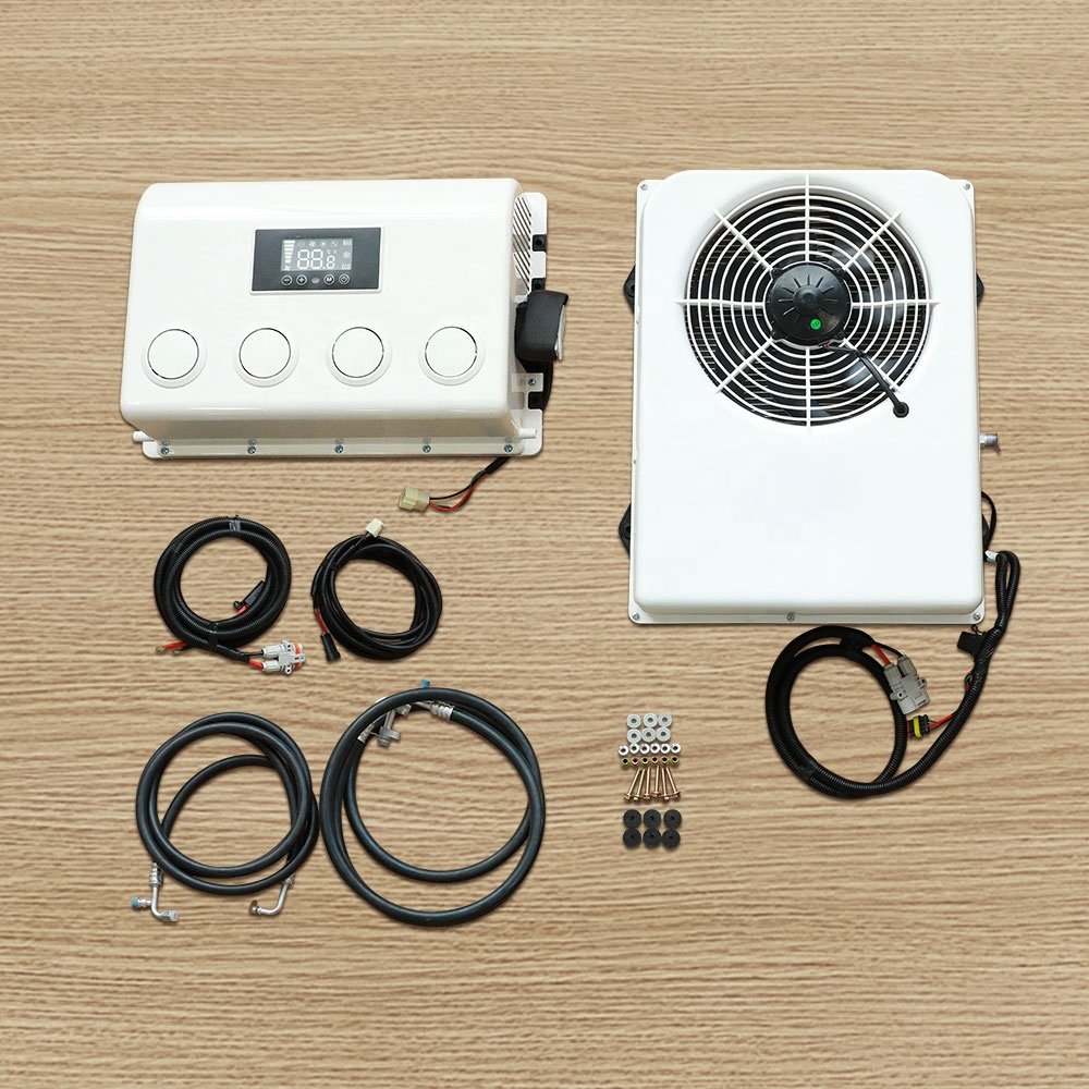 Front Rear Mount Split Van Cabin DC 12V 24 Volt Truck Parking Air Conditioner Electric RV AC Unit AC.161.078 Car Cooling System