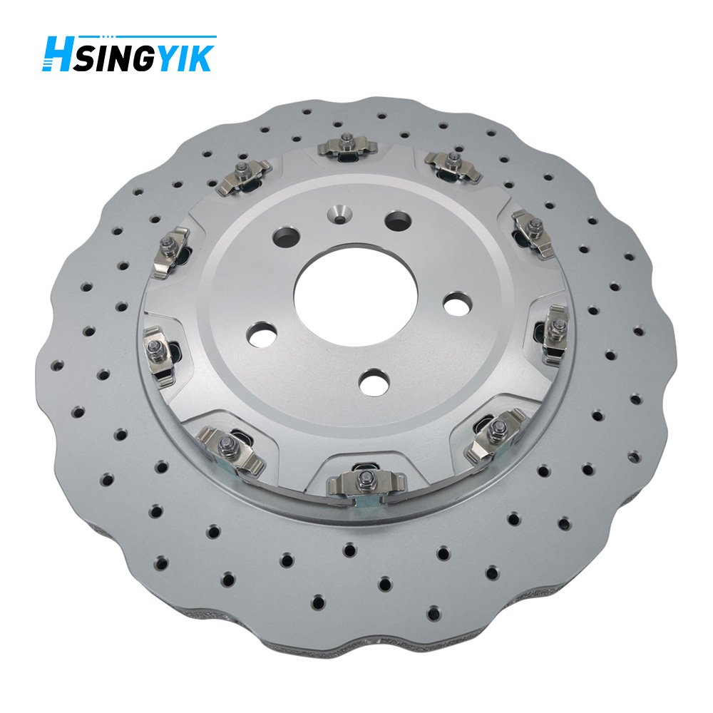 Hsingyik 4G8615601E 4G8615601 Rear Brake Disc Rotor for Audi RS7 4G8 Floating Wave Design