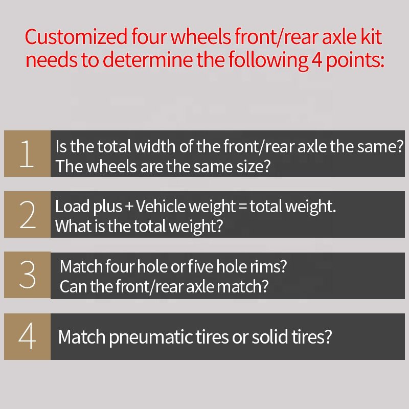 1500W Electric Car Conversion Kit Load 1 Tons Electric Brushless Rear Axle with Front Steering Axle Electric Car Accessories