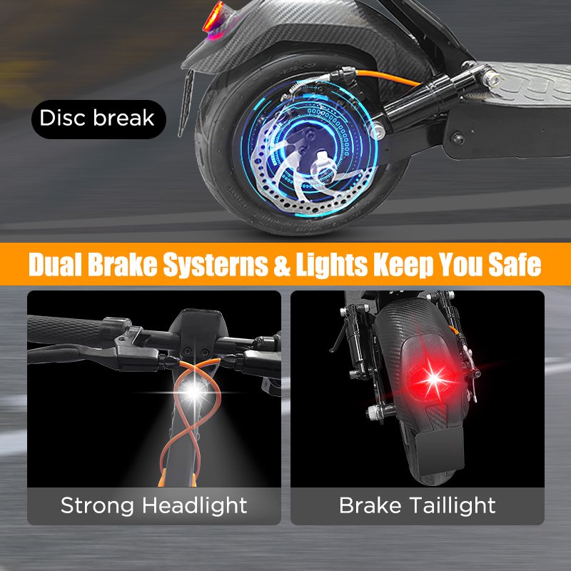 New Two Wheel Rear Drum Brake Off-road Scooter E9GS 500w Motor 10inch Big Tire Aluminum Alloy Adult Electric Mobility Scooter