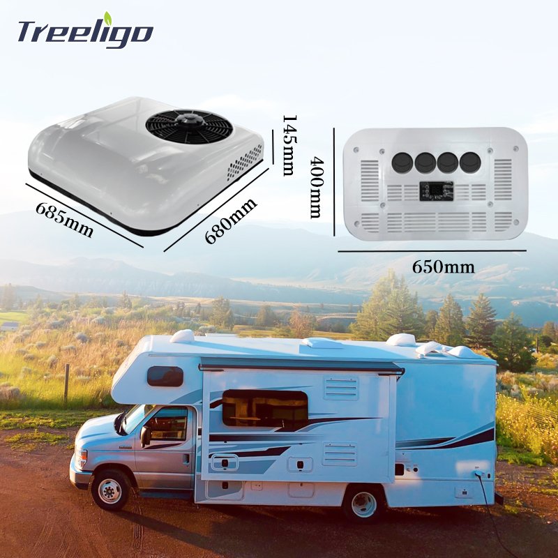 2024 New Type 12v 24V Rooftop Camper RV Trailer Truck Tractor 12 Volt Electric air Conditioner