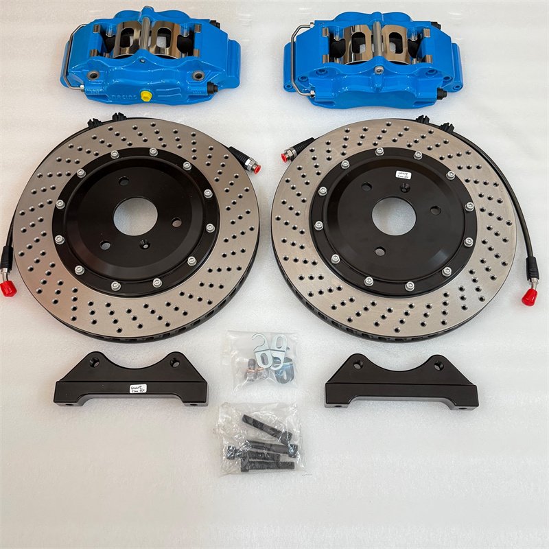 Jekit 4-Pot Brake Caliper 330*28mm Aluminium Disc Kit Smart 451 Front 17inch Rim Fits VW Golf Land Rover Chery A7 New Condition