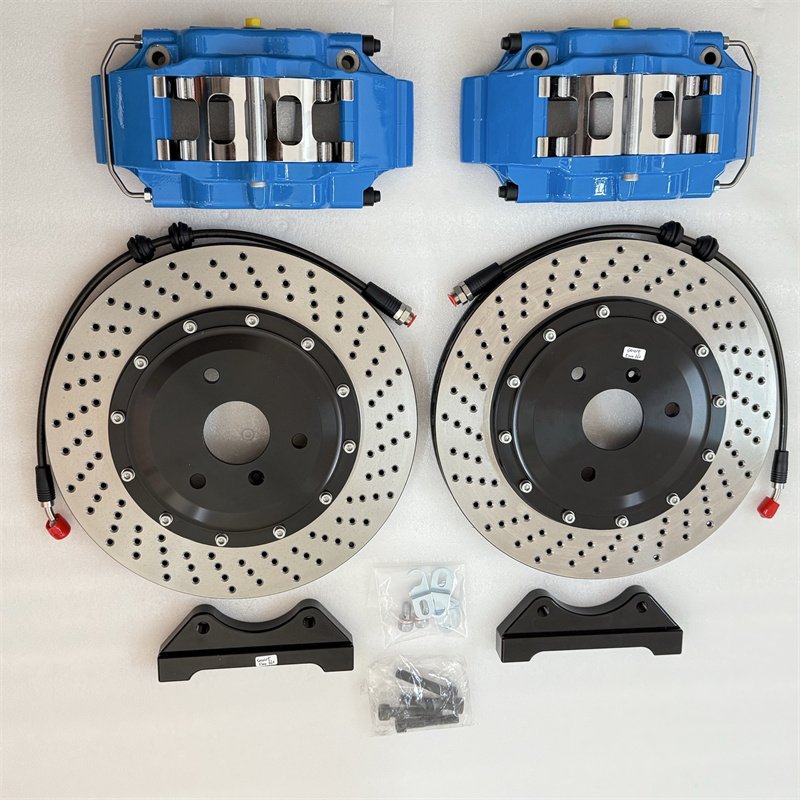 Jekit 4-Pot Brake Caliper 330*28mm Aluminium Disc Kit Smart 451 Front 17inch Rim Fits VW Golf Land Rover Chery A7 New Condition